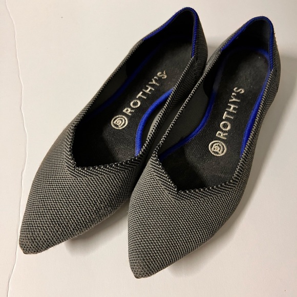 Rothy’s pointed toe gray flats size 8 - Picture 1 of 6